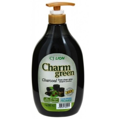 CJ Lion, Средство для мытья посуды, овощей и фруктов Charmgreen Древесный уголь, 960 мл
