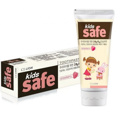 Lion Детская зубная паста Kids Safe со вкусом клубники (3-12 лет), 90 г