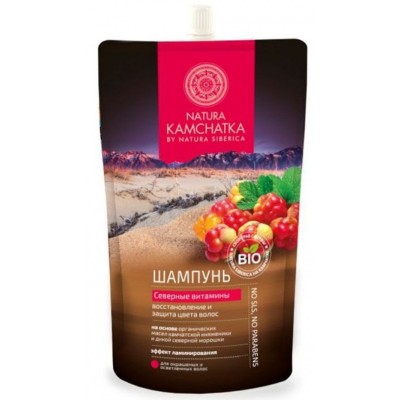 Natura Kamchatka ЗАПАСКА Шампунь Северные витамины восстановление и защита цвета волос 500 мл