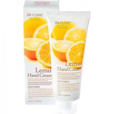 Увлажняющий крем для рук с лимоном 3W Clinic Moisturizing Hand Cream lemon 100 мл