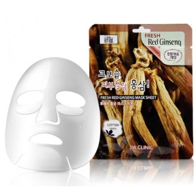 Тканевая маска с красным женьшенем 3W Clinic Fresh Mask Sheet (23 мл) Red Ginseng