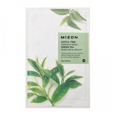 Mizon Маска для лица тканевая c зеленым чаем Joyful Time essence mask GREEN TEA 23 гр